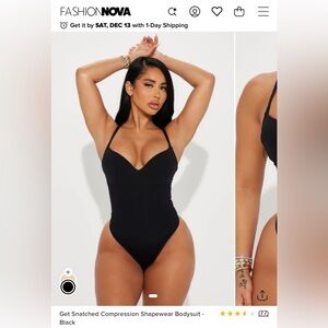 Snatched Black bodysuit! Great for under clothes or to wear as a bodysuit!
